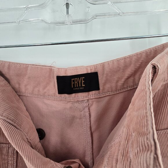 Frye Llana Ultra High Rise Wide Leg Corduroy Jeans mauve FLAWED Size 4 - Picture 8 of 15